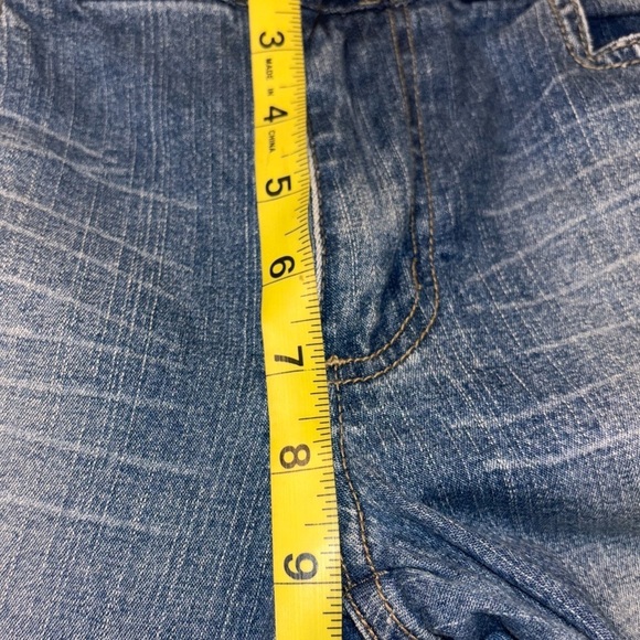 Baby Phat Women' Solid Blue Denim Cotton Mid Rise Pull On Capri Jeans Shorts - Picture 5 of 11